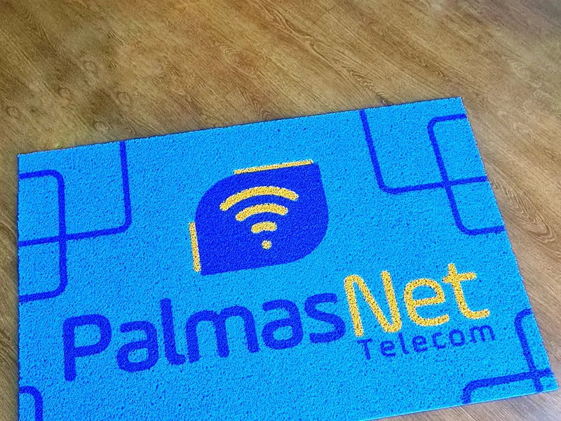 Capacho personalizado da PalmasNet Telecom